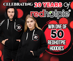 Win A 20th Anniversary RedHotPie hoodie - 50 TO WIN!